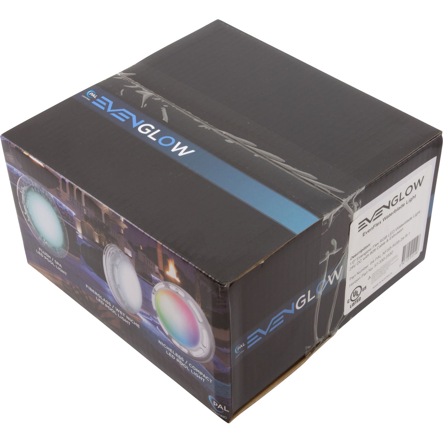 EvenFlow 1'0" Waterblade Light 24vdc, 4.4w, 80ft, Mt Clps