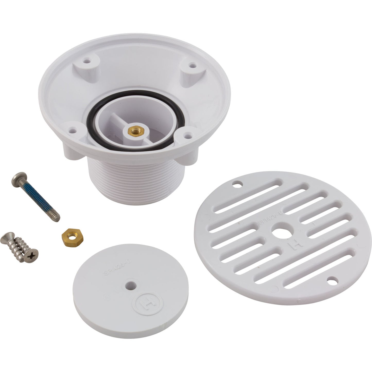 Inlet Fitting, Hayward, Grate, Adjustable 1-1/2" Slip White