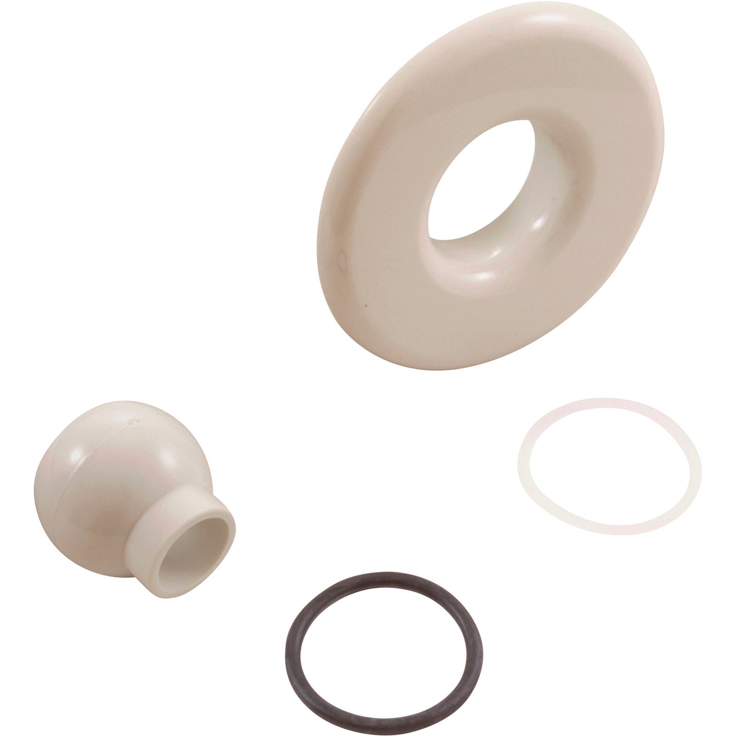 Escutcheon, BWG/HAI Slimline, Smth, w/Dir Eyeball, Biscuit