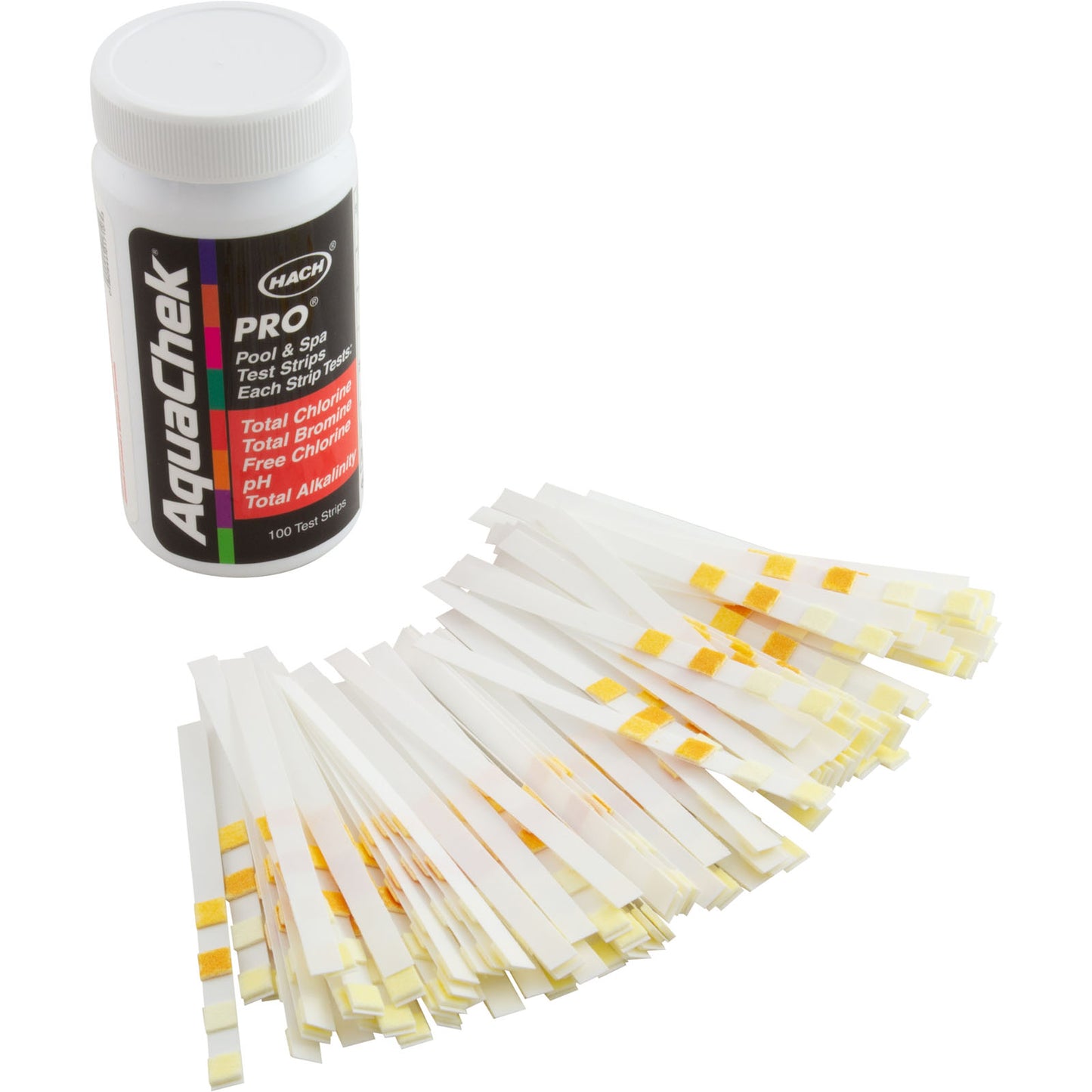 Test Strips, AquaChek Pro, 5-in-1, TC, TB, FC, pH, TA, 100 ct