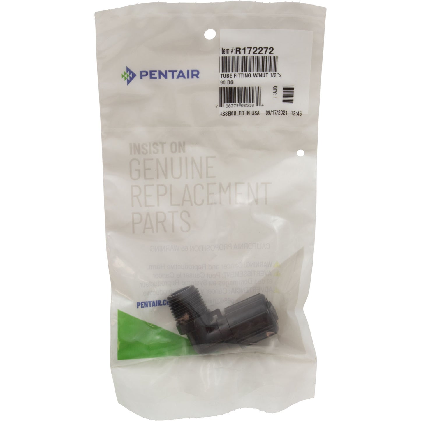 Nut Tube Fitting, Pentair Automatic Feeder 300-29X, 320, 322