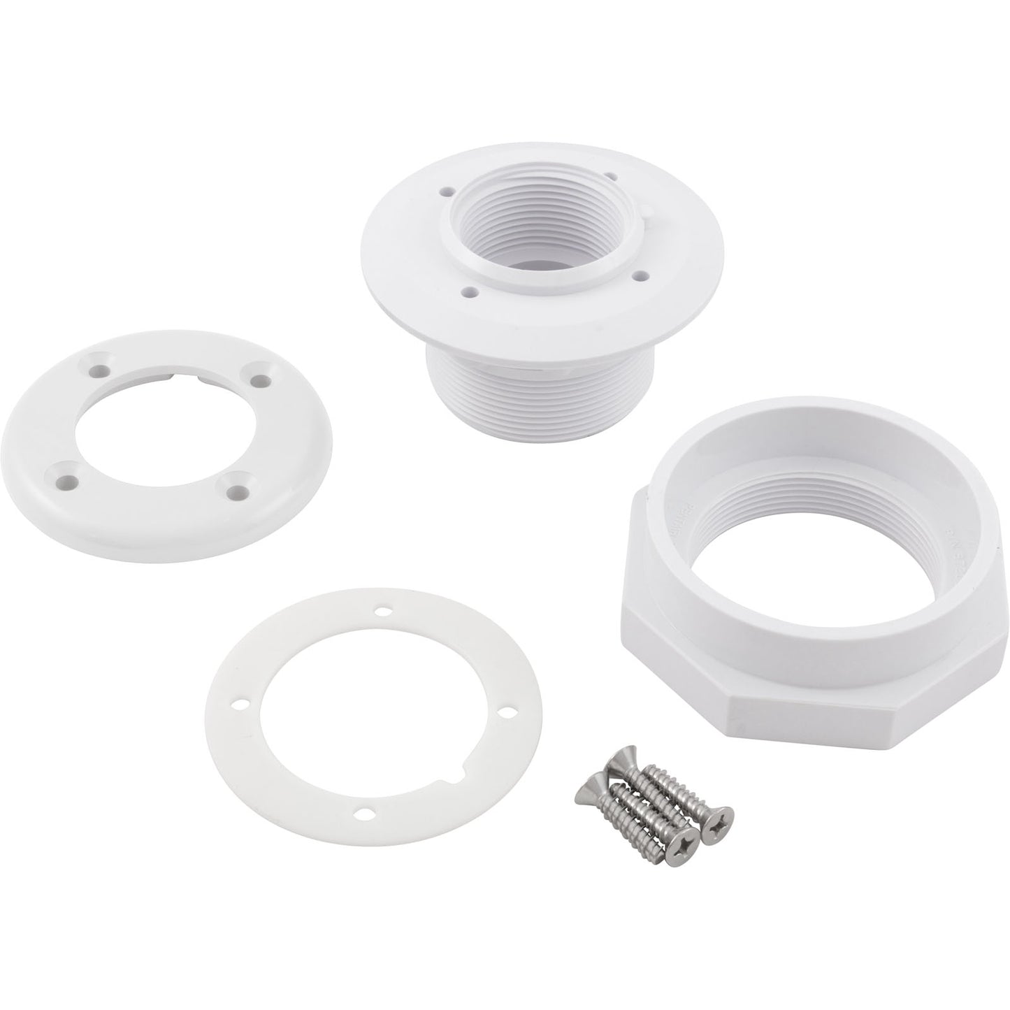 Wall Fitting, Vinyl Std Body, 1-1/2"mpt x 1-1/2"fpt, White