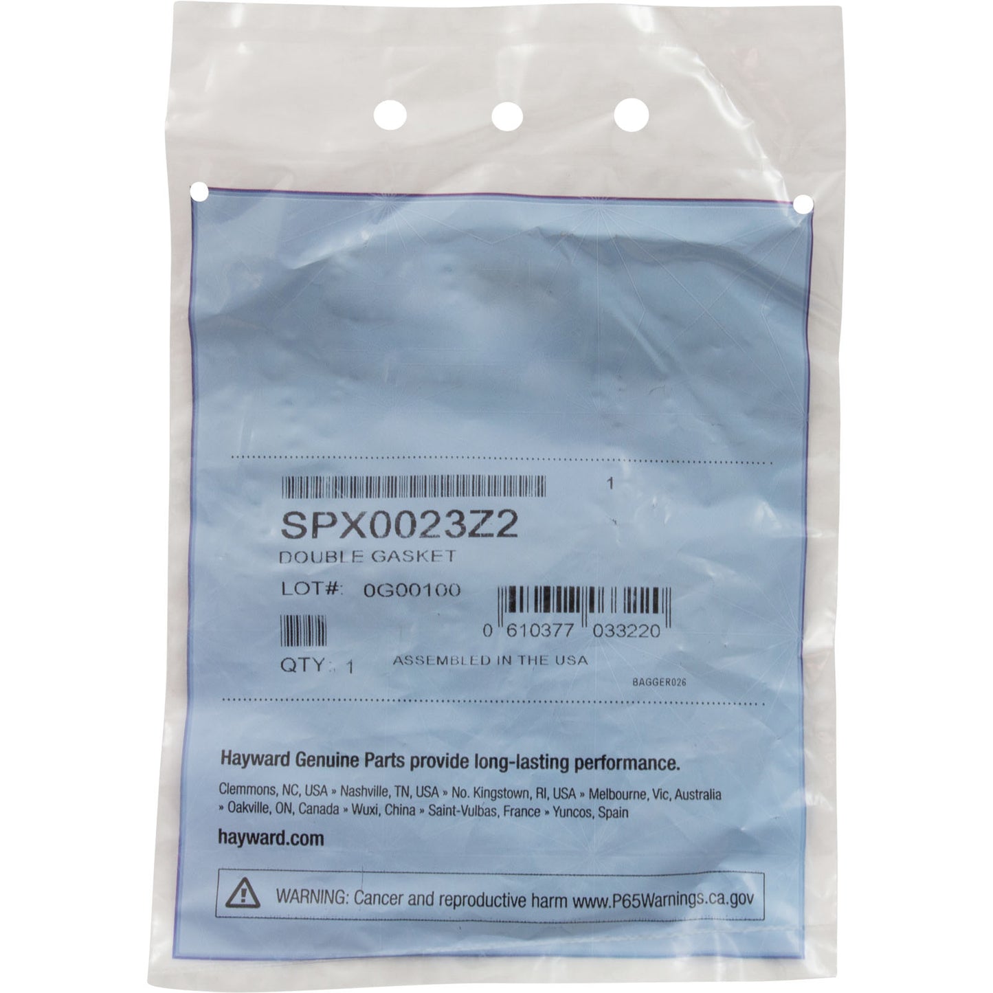 Junta de doble cara, Hayward, conexión de entrada, diámetro exterior de 3-1/2"