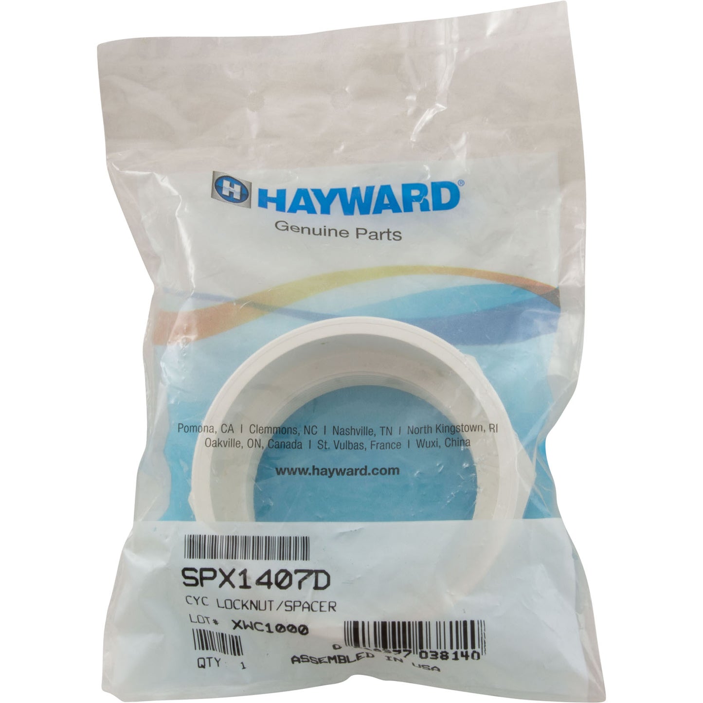 Lock Nut/Spacer, Hayward, Inlet Fitting