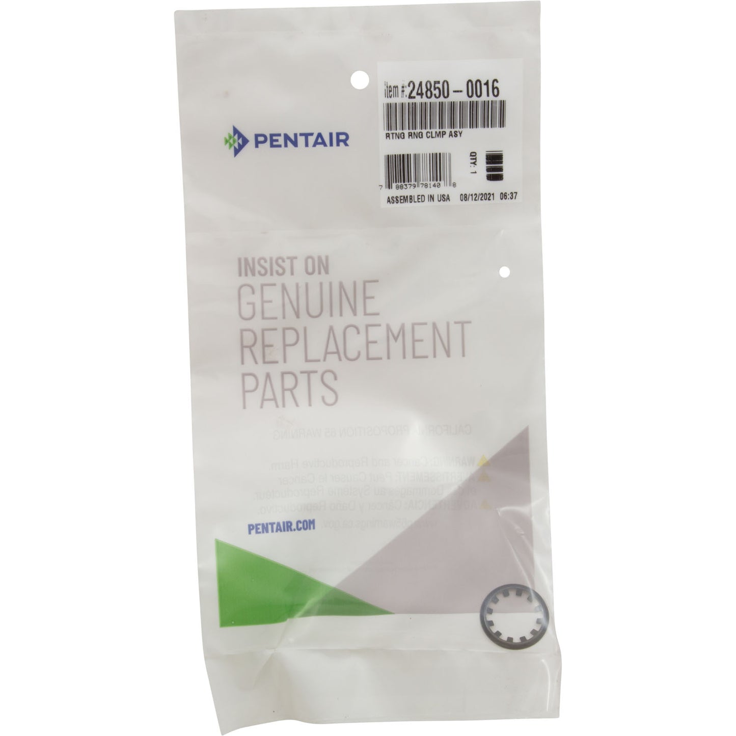 Retaining Ring, Pentair Sta-Rite System 3, Clamp