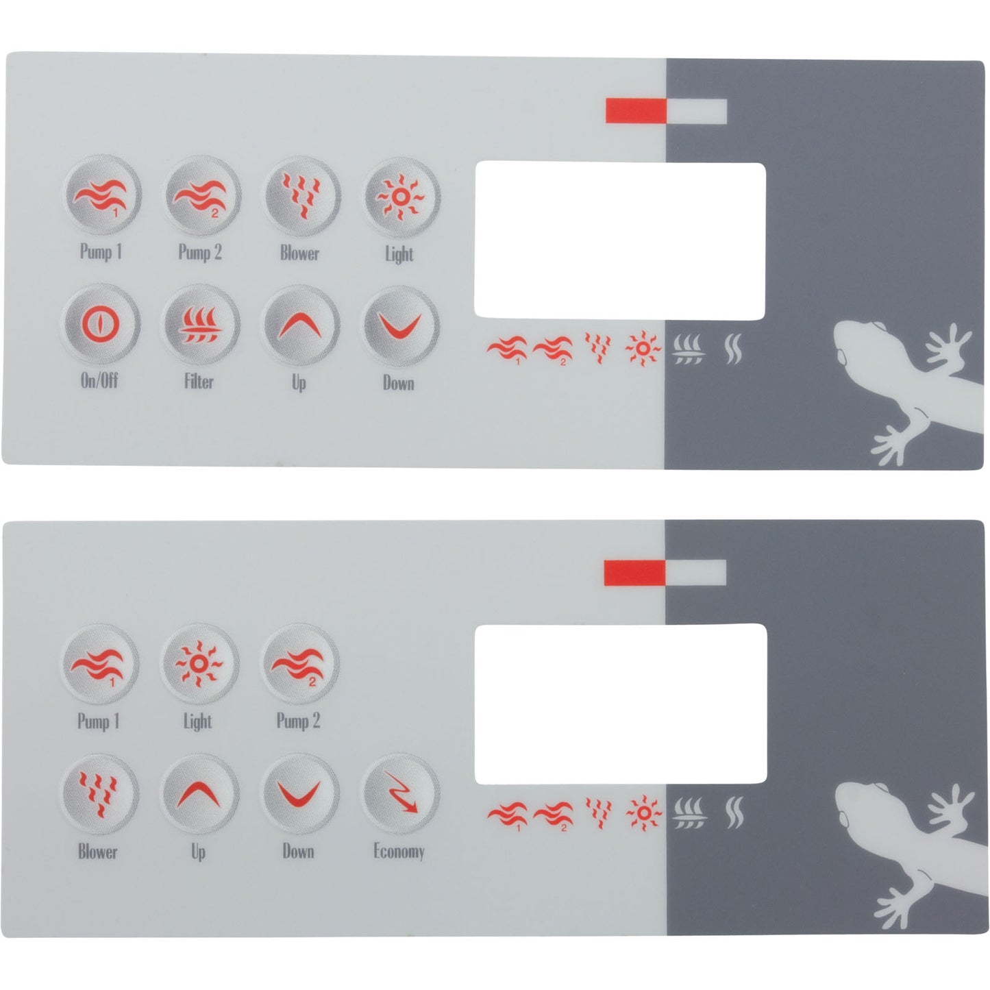 Parte superior, Gecko TSC-8/K 8, 8 botones, 2 bombas, grabación grande, LCD