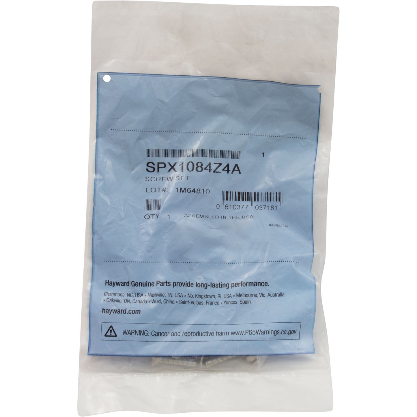 Kit de vis, écumoire Hayward SP1076/1084, plaque frontale, autotaraudeuse