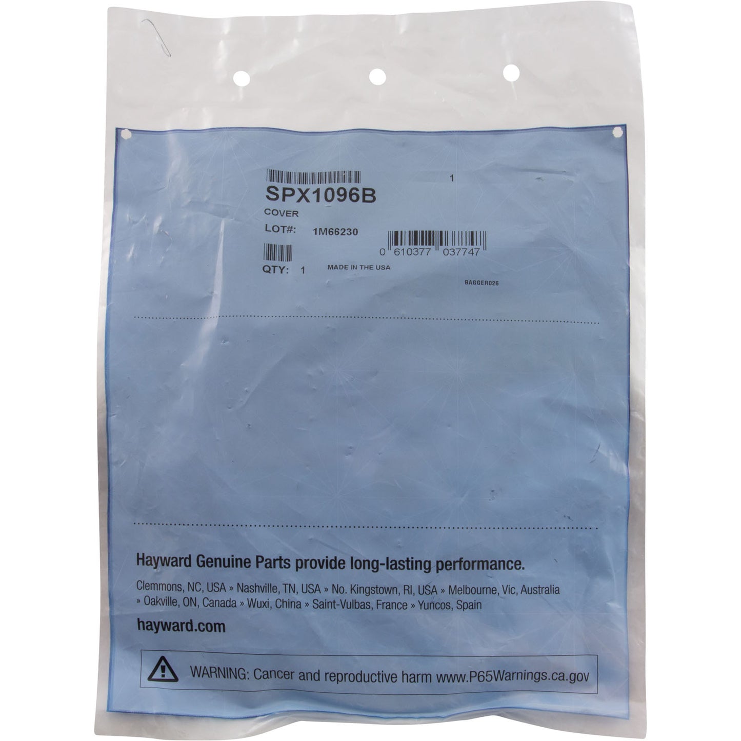 Lid, Hayward SP1090/1092/1096/1097/1098, 6-5/8"dia, White