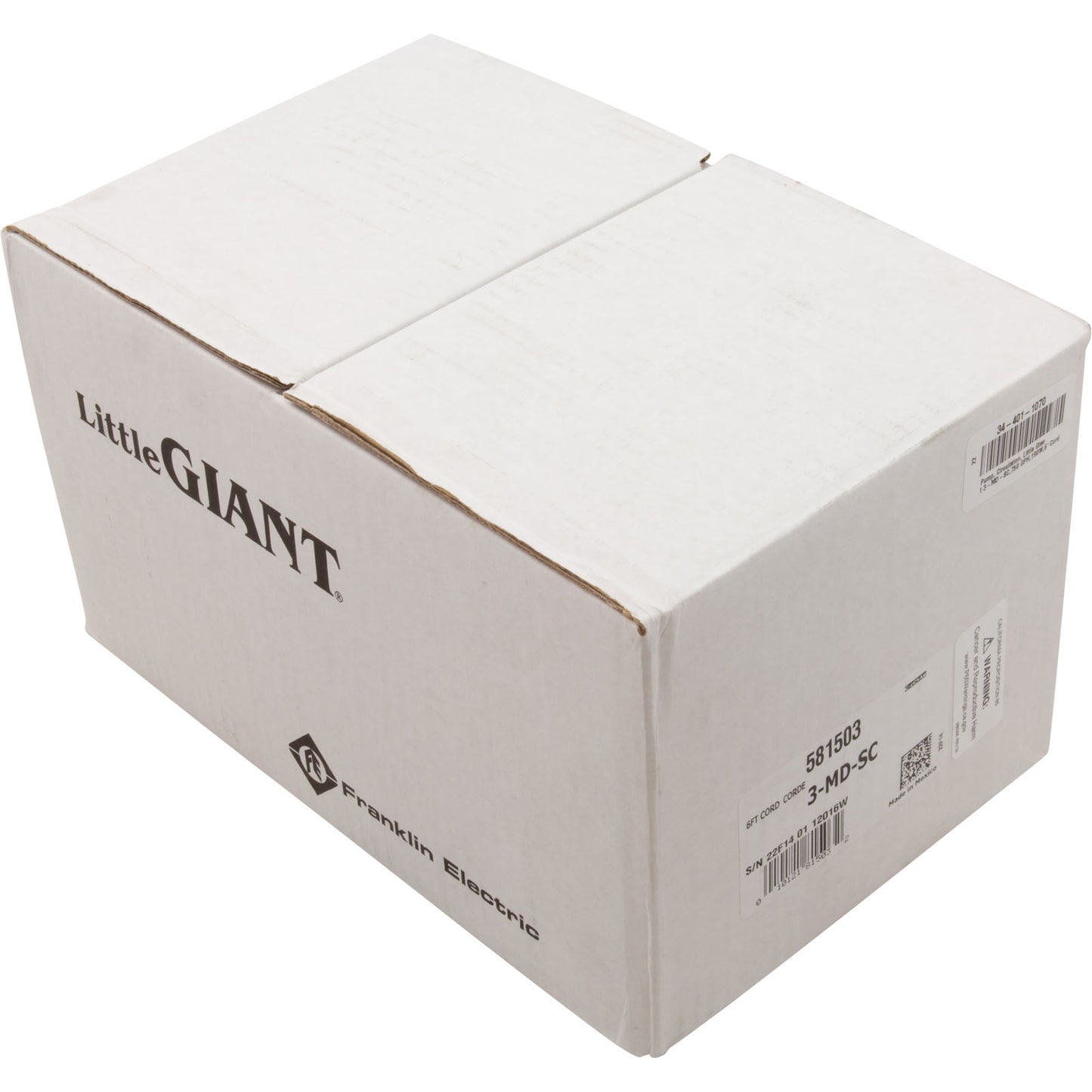 Pompe submersible Little Giant 3-MD-SC, 750 GPH, 190 W, cordon de 6 pi