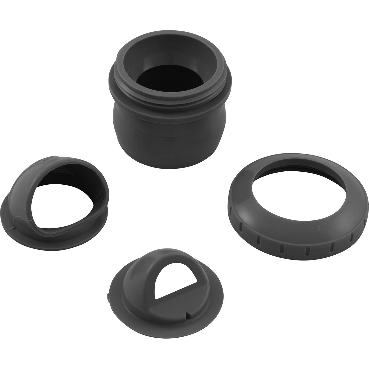 Inlet Fitting, Infusion Venturi, 2" Insider, Glueless, Dark Gray