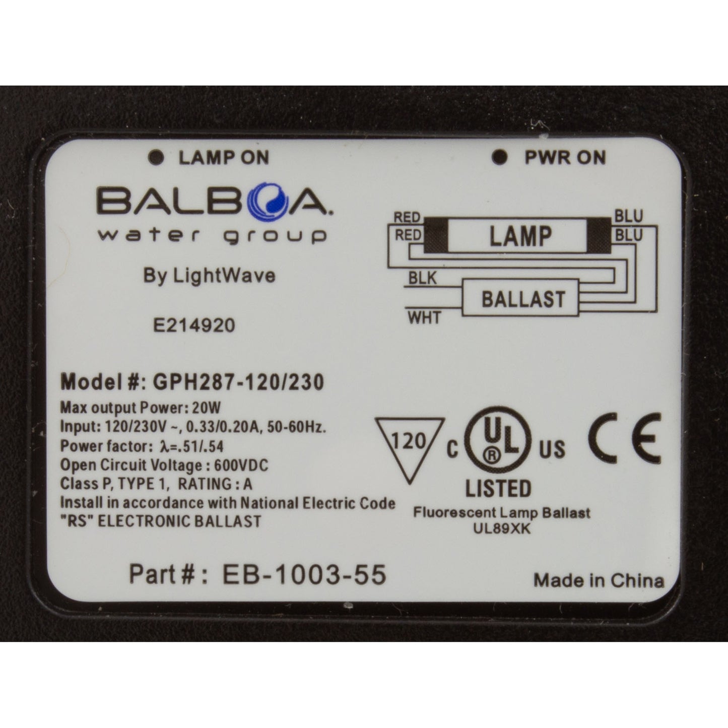 Sanitation System, BWG Wavetec254™, 230v, 7W, 3/4"b