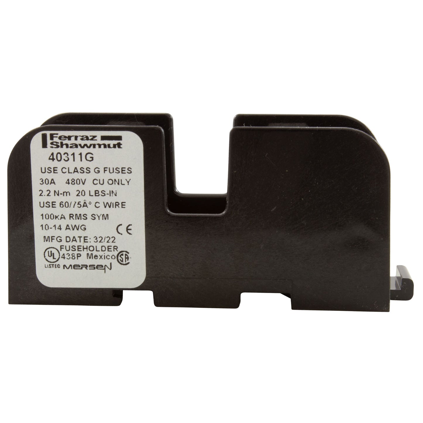 Fuse Block, Buss SC Series, 30A, Box Mount 1 Pole