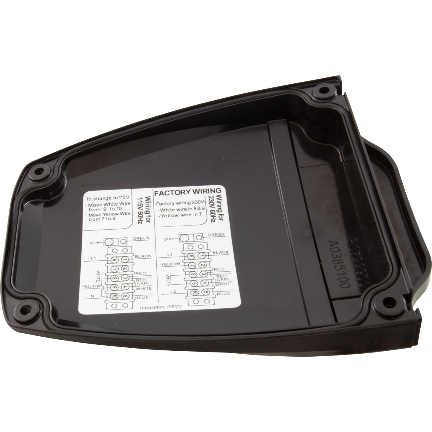 Capacitor Housing Cover, Zodiac Polaris PB4SQ Booster Pump