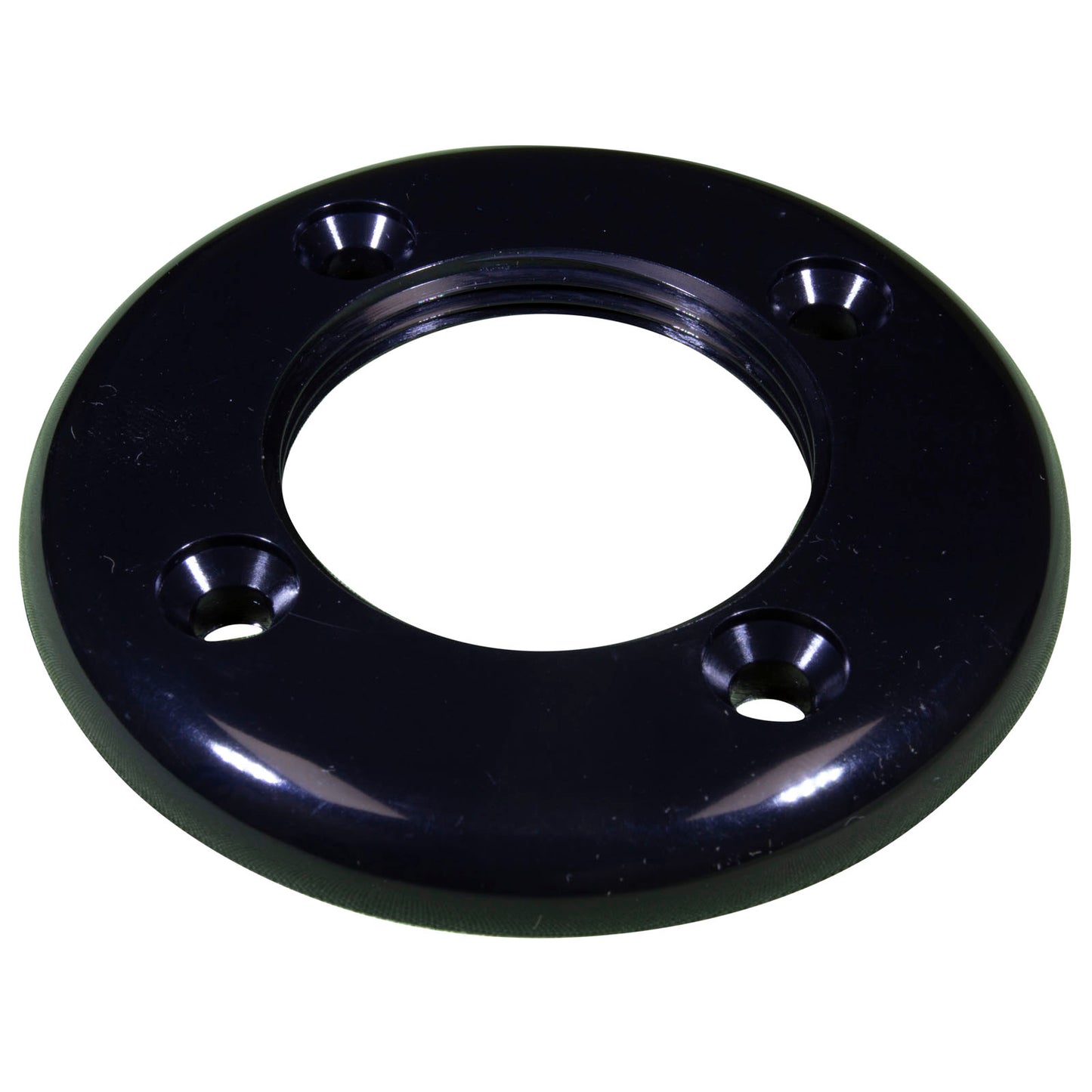 Vinyl Pool Return Faceplate Threaded Black