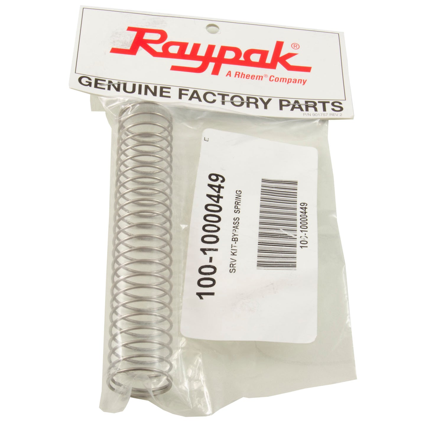 Kit de ressorts de dérivation, Raypak 105A/105B/155A/185A/R185/207A/206A