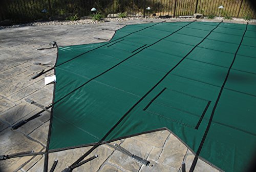 GLI ProMesh 16' x 32' Rectangle Mesh Safety Cover, Green, 20-1632RE-PRM-GRN