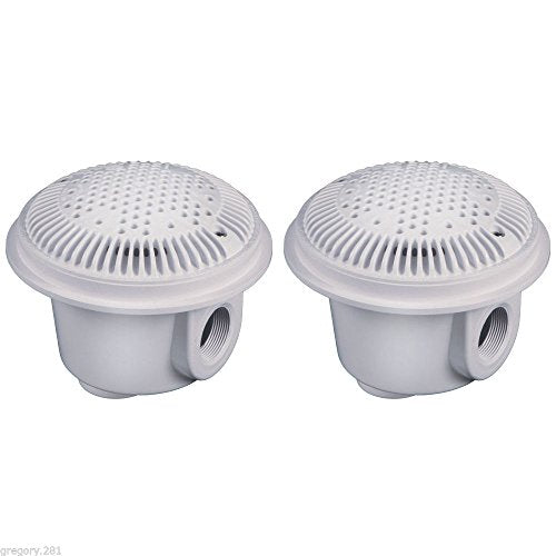 Hayward WG1051AVPAK2 1-1/2" x 1-1/2" White Dual Suction Outlet w/ AV Grate 2Pak