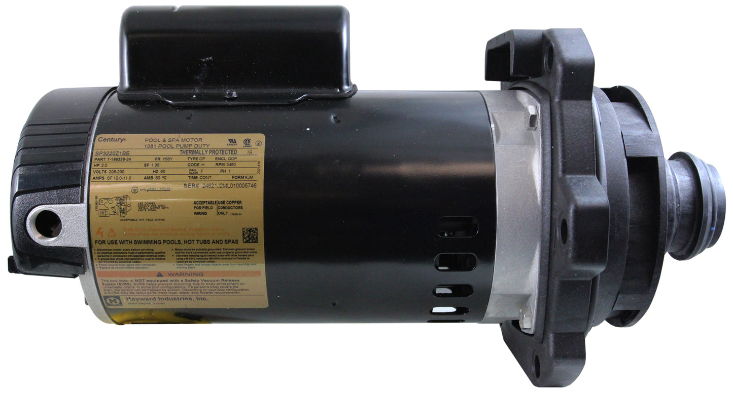 Extremo de potencia: 2 HP (motor, sello, placa, difusor)