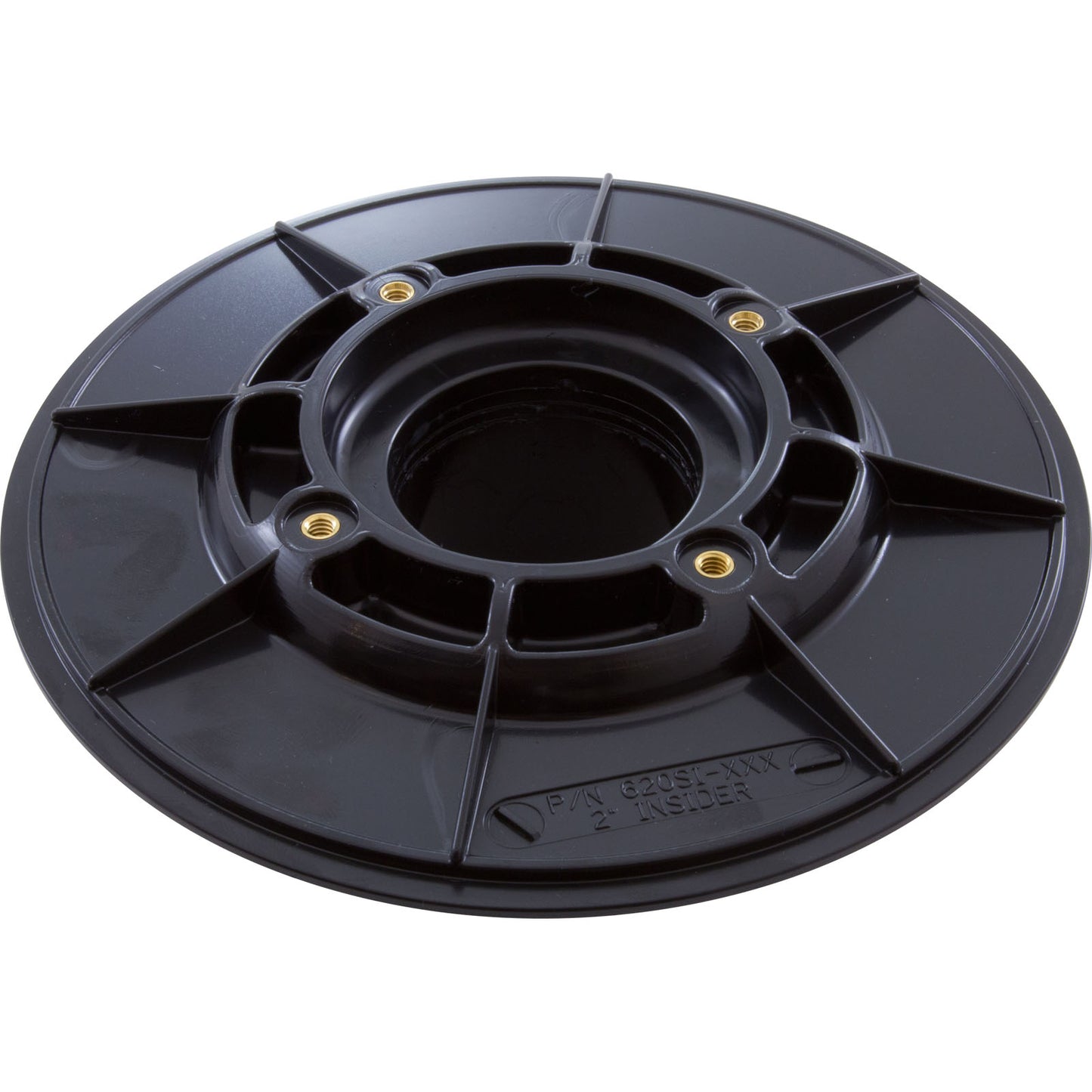 Wall Fitting, 6" dia, 2-3/8"hs, 2"s Insider, Black