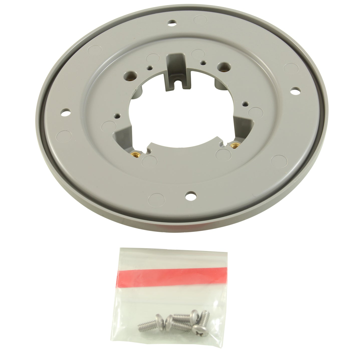4" HP Bulkhead to 6" HP Cover Adapter Plate Kit, Round, Lt Gry