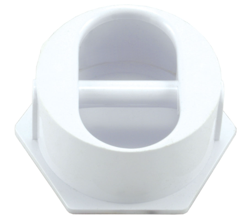 Pasador de plástico para anclaje de cuerda, color blanco