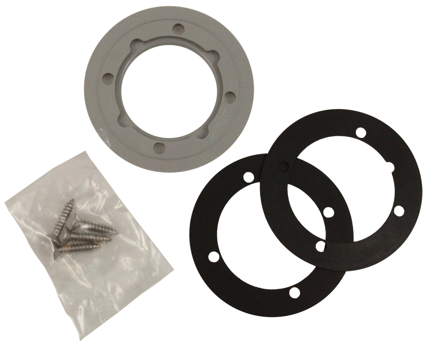 Vinyl Pool Return Faceplate 2Gskt, 4 Screws, Gray
