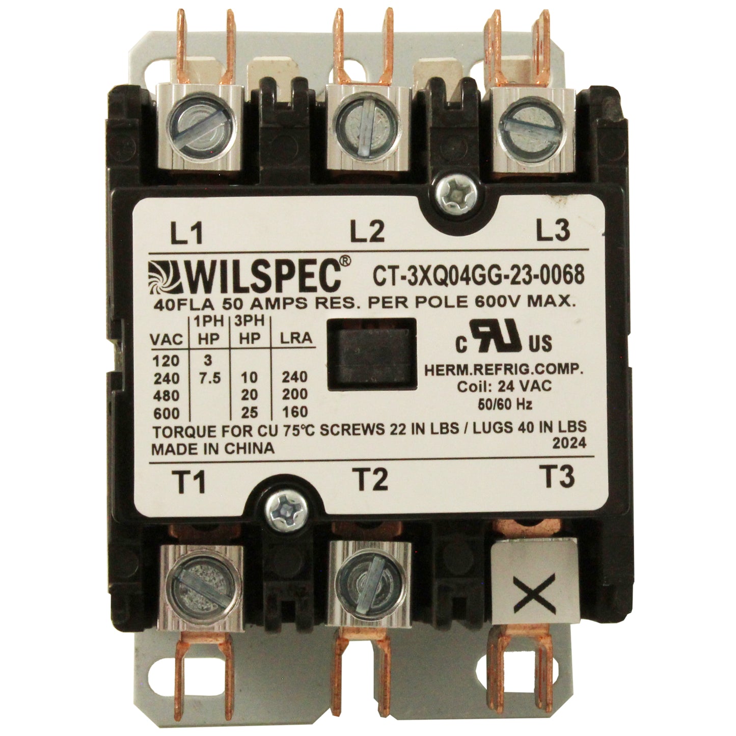 Contactor, Pentair UltraTemp, 3 Phase/1 Phase Post 2014