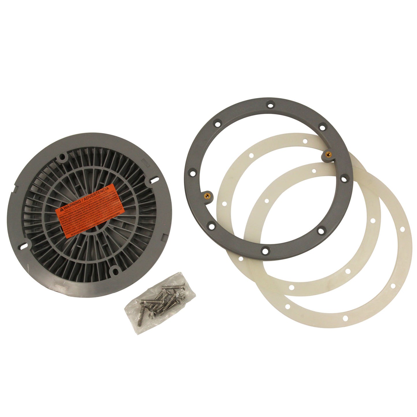 25548-101-000 CMP 8In Galaxy Cover, Ring, Gasket, Screws; Gray