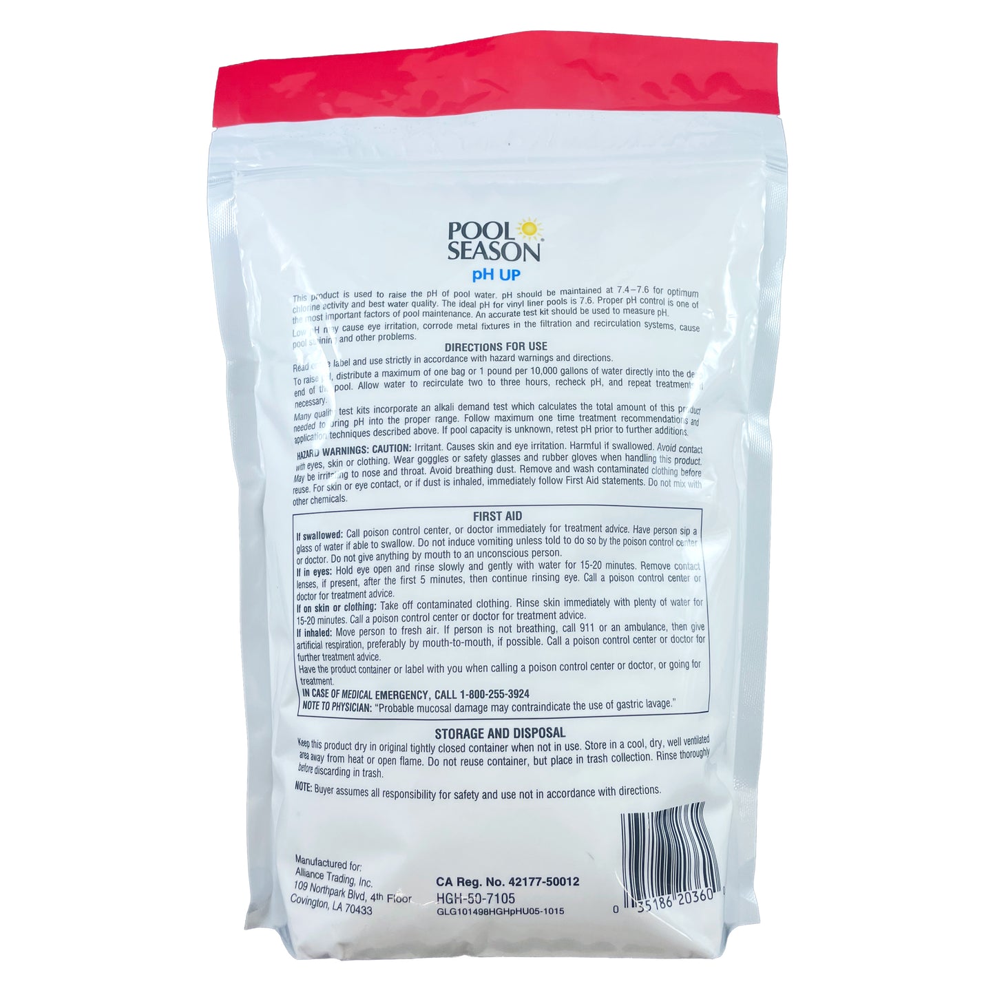 Pool Season 47251420 5 lbs pH Up Pouch