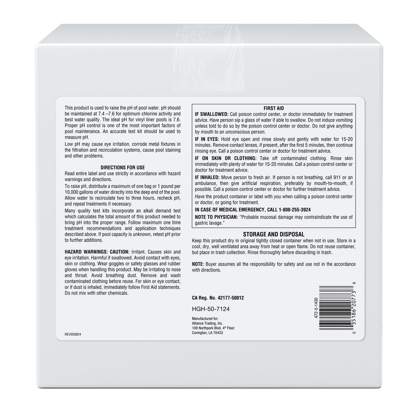 Pool Season 47251430 25 lbs pH Up Box