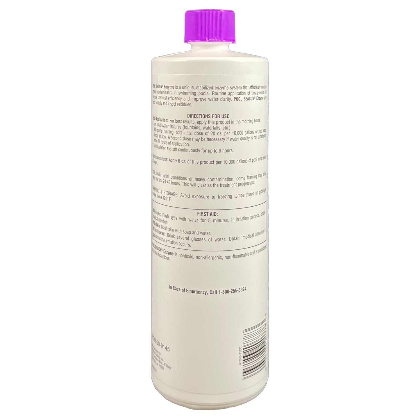 Pool Season 47251500 1 qt Enzyme Bottle