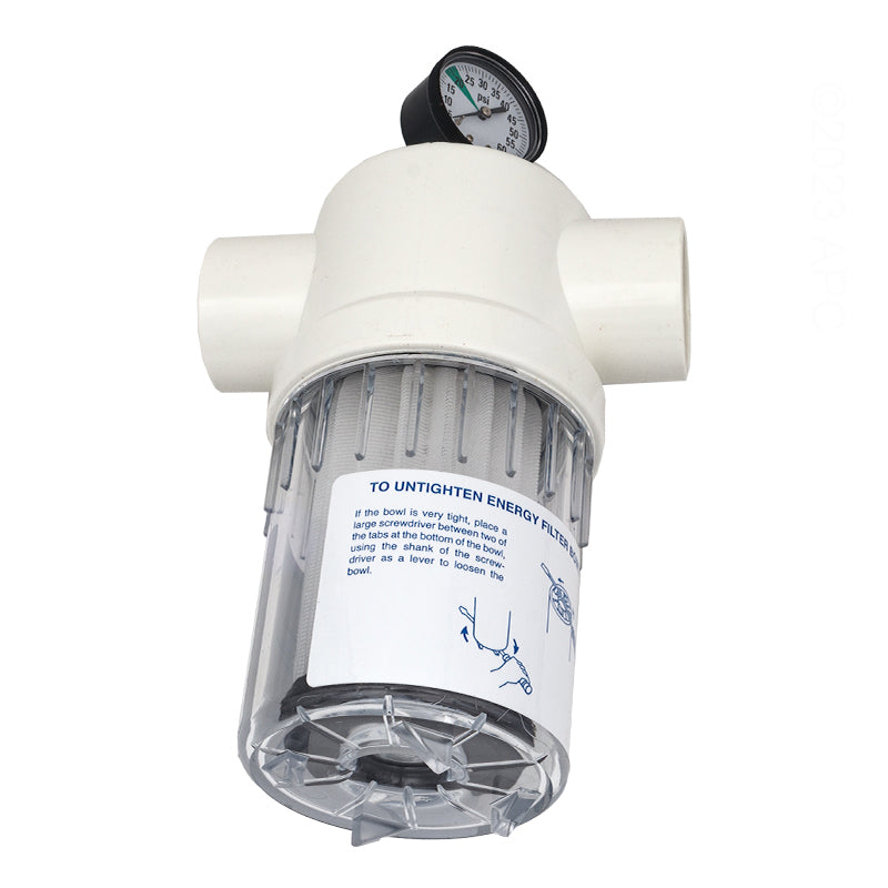 Filtre à énergie Jandy Pro Series avec manomètre et valve Neverlube