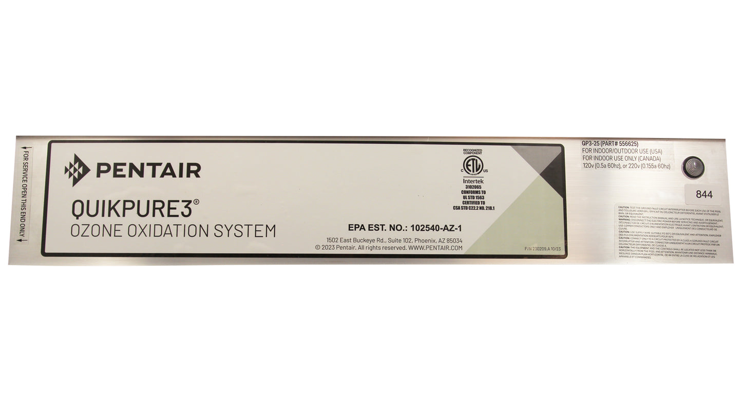 Ozonator, QuikPure3, 115v/230v, 25K Gallons, Bare Cord