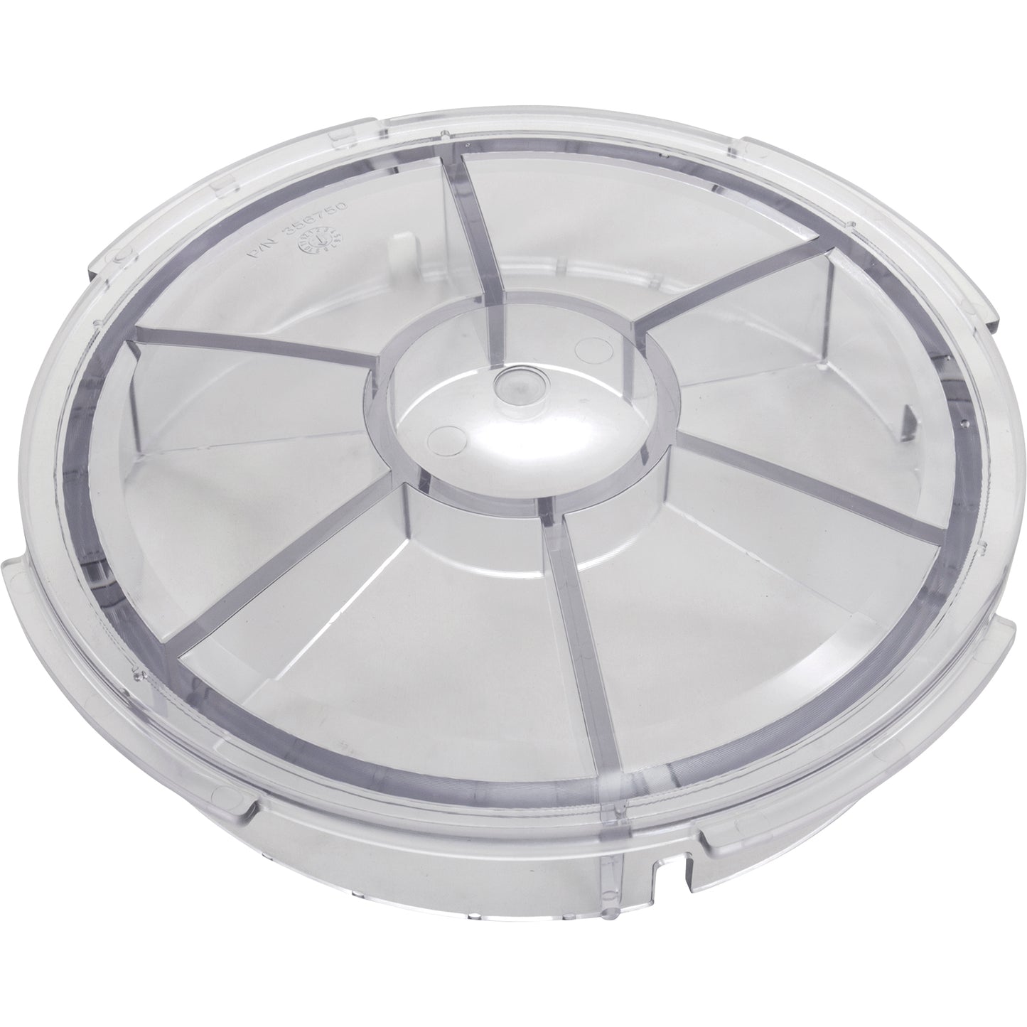 Lid, Pentair EQ Series, Hair/Lint Strainer, Clear
