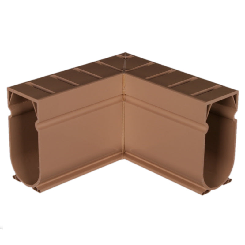 90 Degree Deck Drain Angle, Tan, Stegmeier, D9T