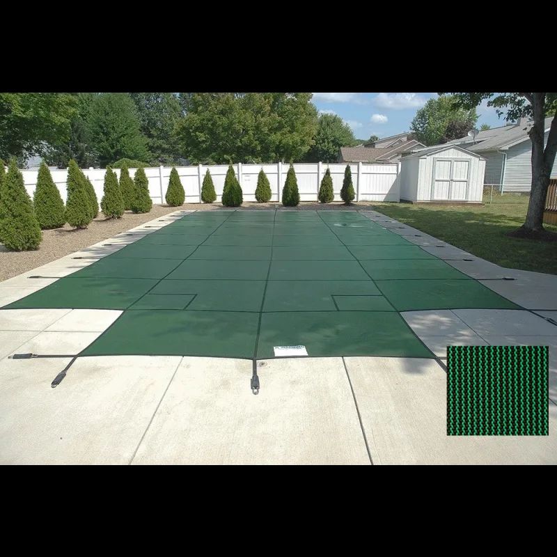 18' x 36' Green Royal Mesh Rectangle Safety Cover No Step