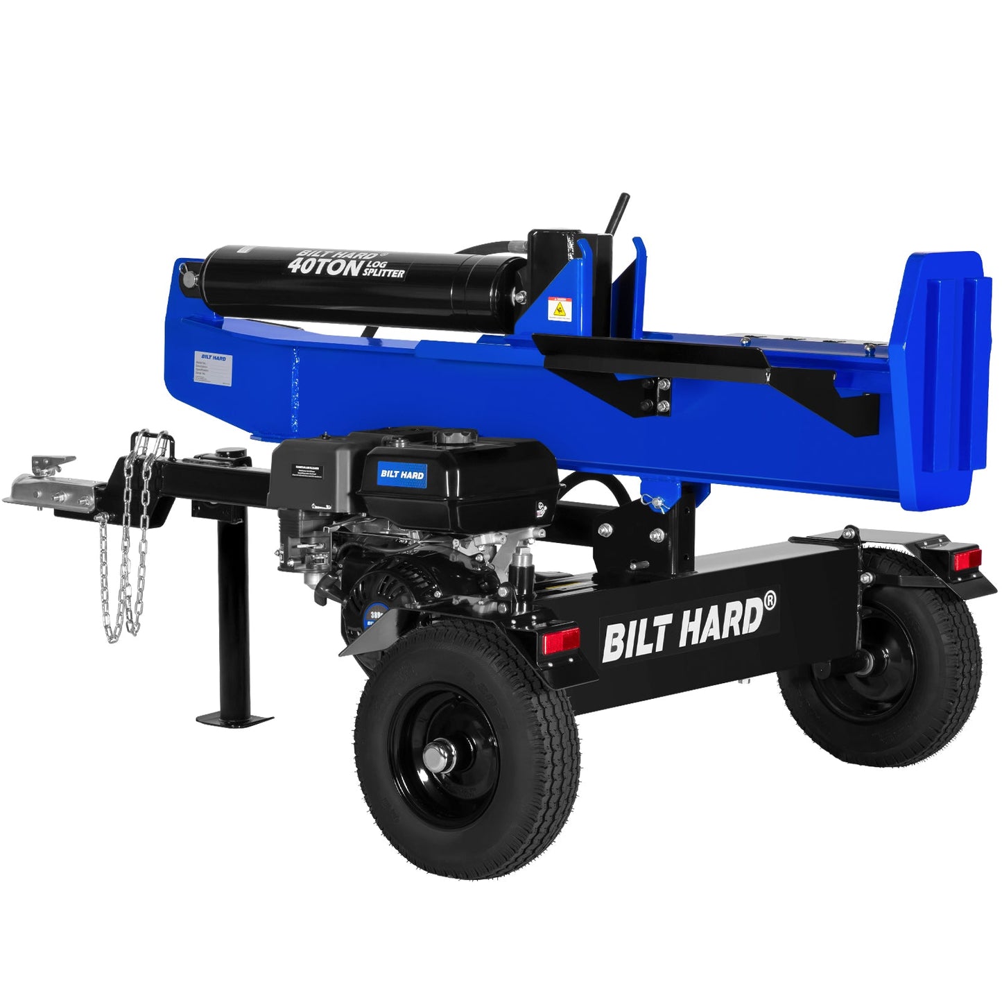 LOG-X Series 40-Ton Full Beam Gas Log Splitter: 13hp 389cc OHV Engine, 23" Stroke