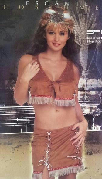 Escante Women's Indian Maiden Squaw 3 Piece Adult Costume Size XL