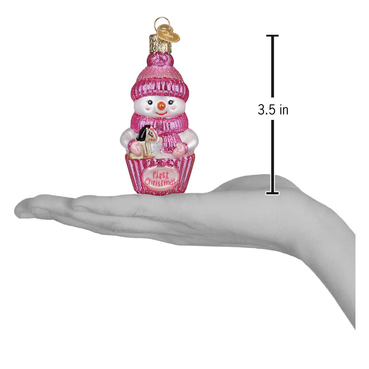 Snow Baby Cupcake Girl Ornament