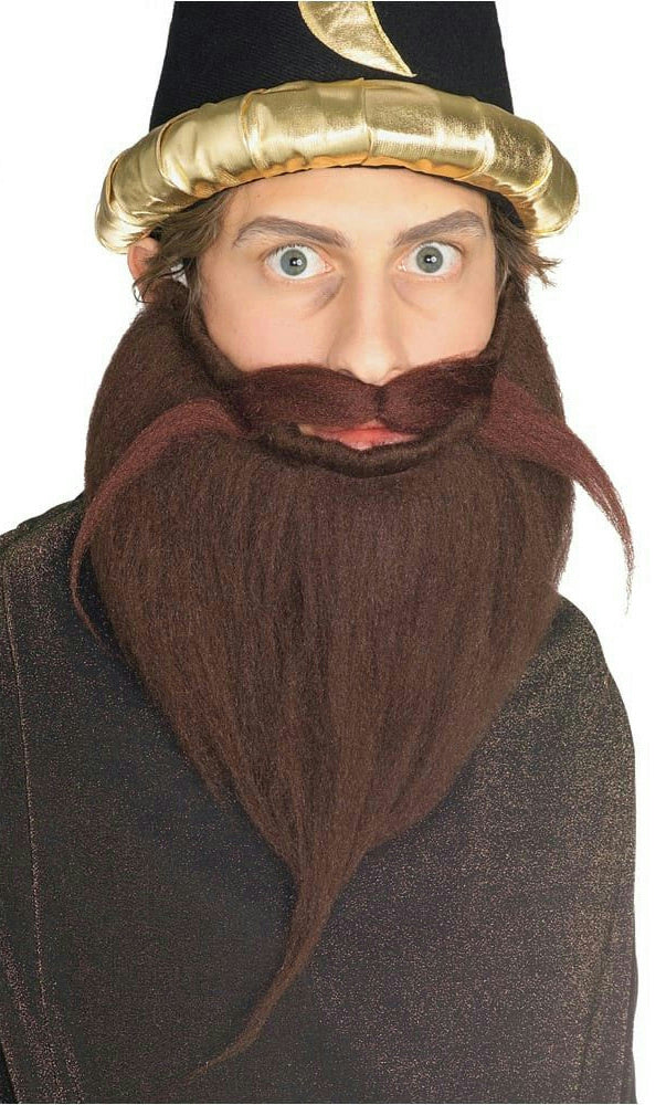 Brown 8'' Beard & Mustache Set Costume Accessory
