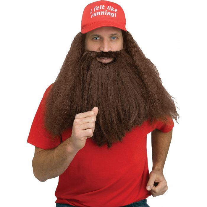 I Felt Like Running! Forrest Gump Hat with Attached Hair and Beard