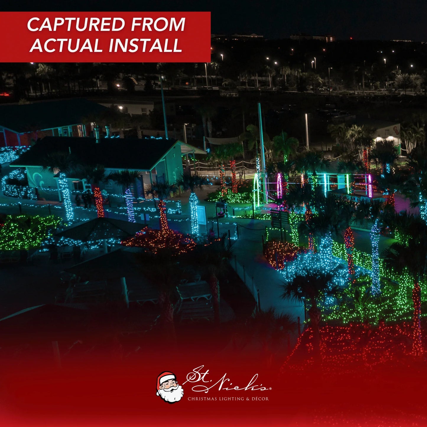 LED Mini Lights 5MM Aqua Twinkle Green Wire - 6" Spacing