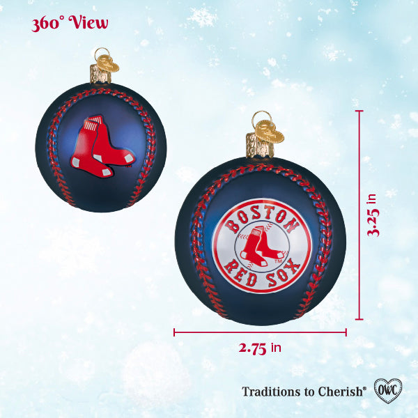 Red Sox Baseball Ornament