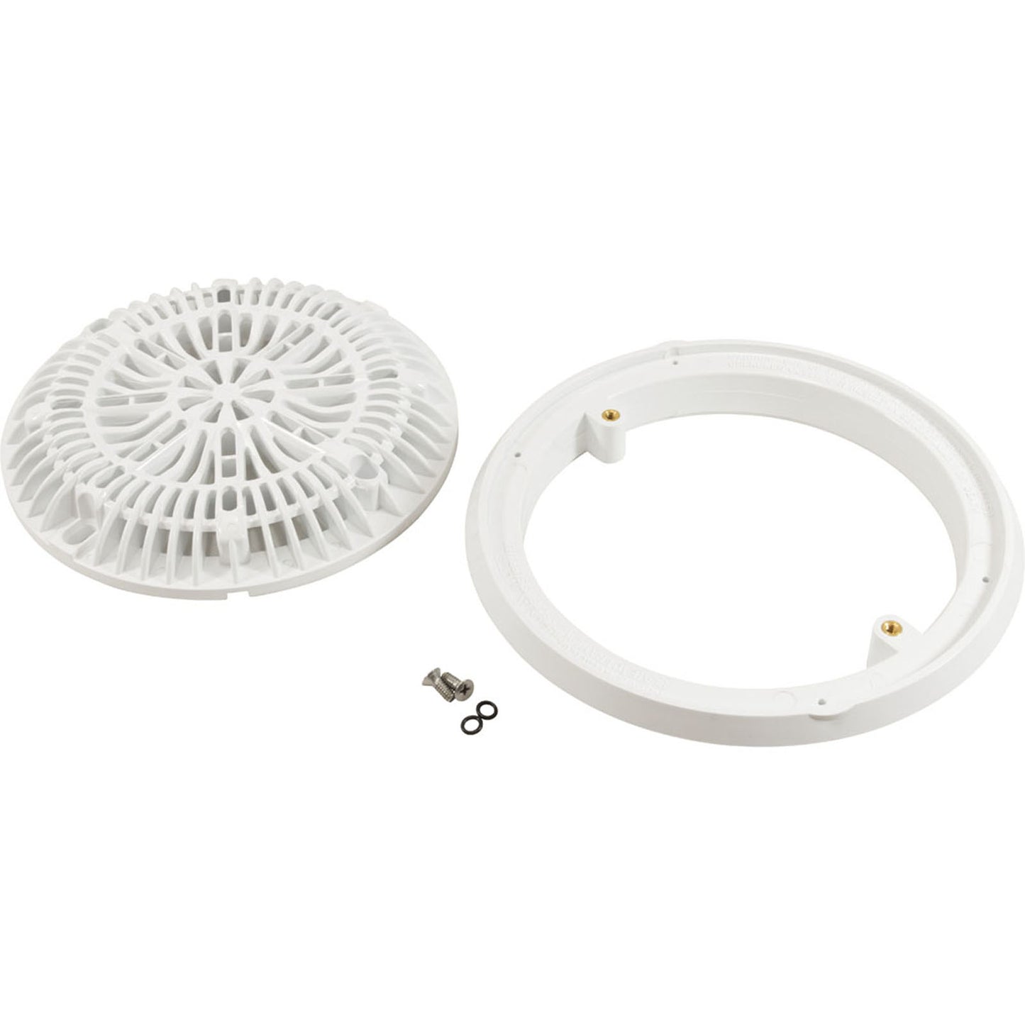 Gunite Main Drain Frame, Galaxy Lid (Av) , White