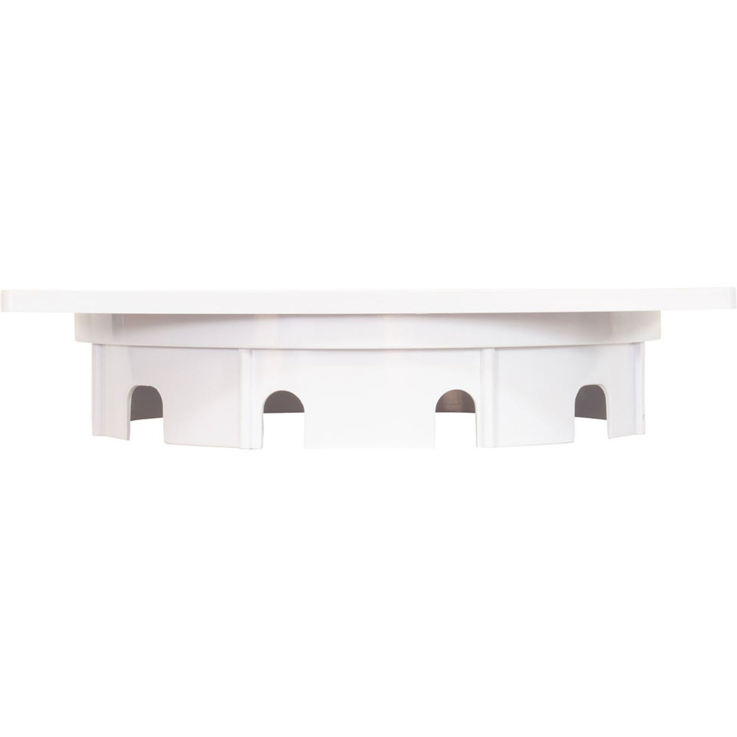 Square Lid And Collar Assembly, White