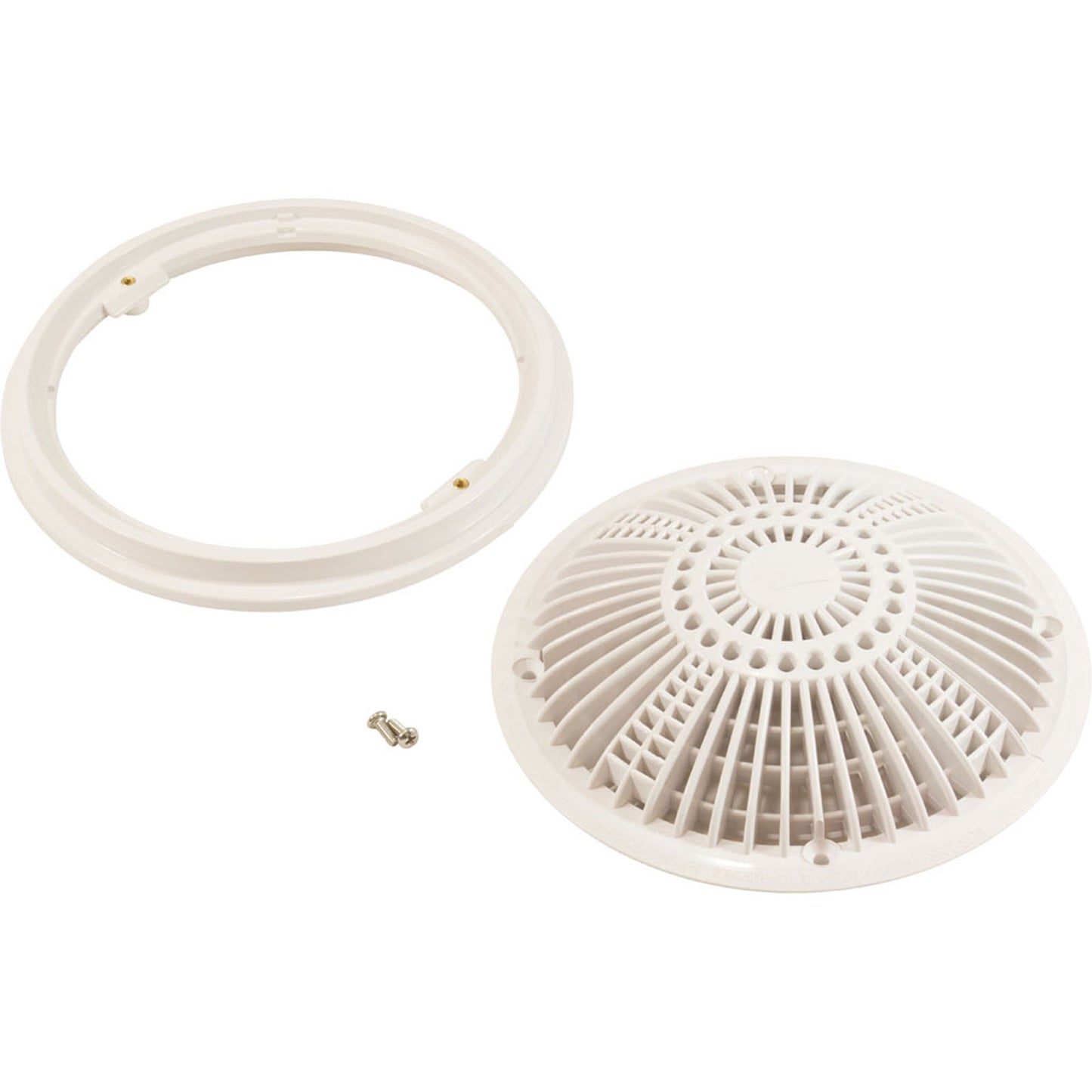 Main Drain Cover & Frame, Waterway Tru Flo 8", White, VGB