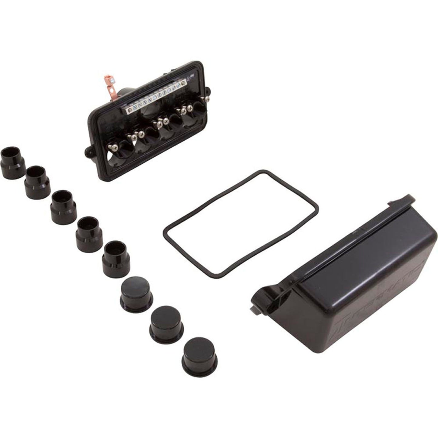 Caja de conexiones de iluminación de plástico para piscinas y spas: capacidad para cuatro luces