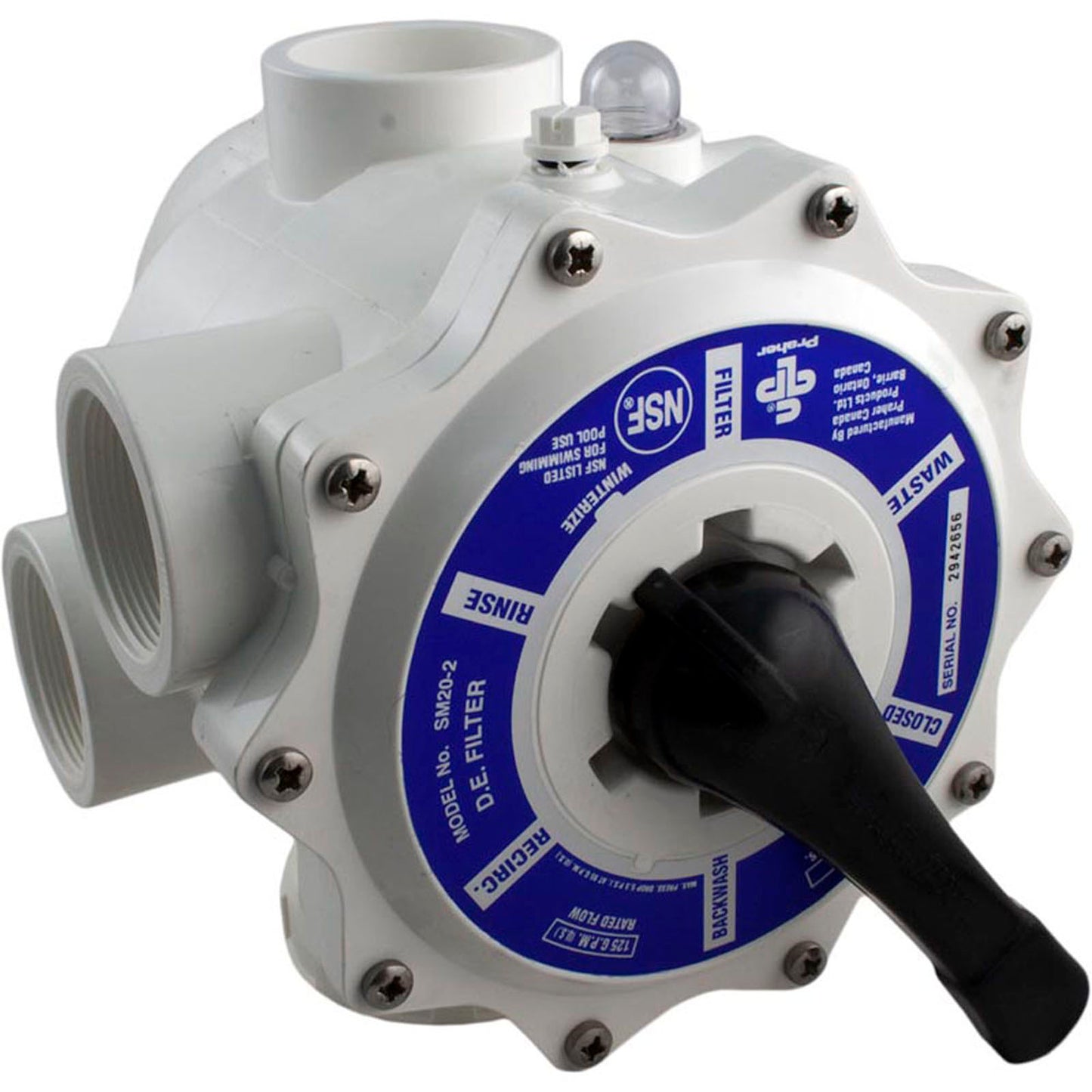 Multiport Valve, Praher SM2-PP2, 2", with PacFab Plumbing