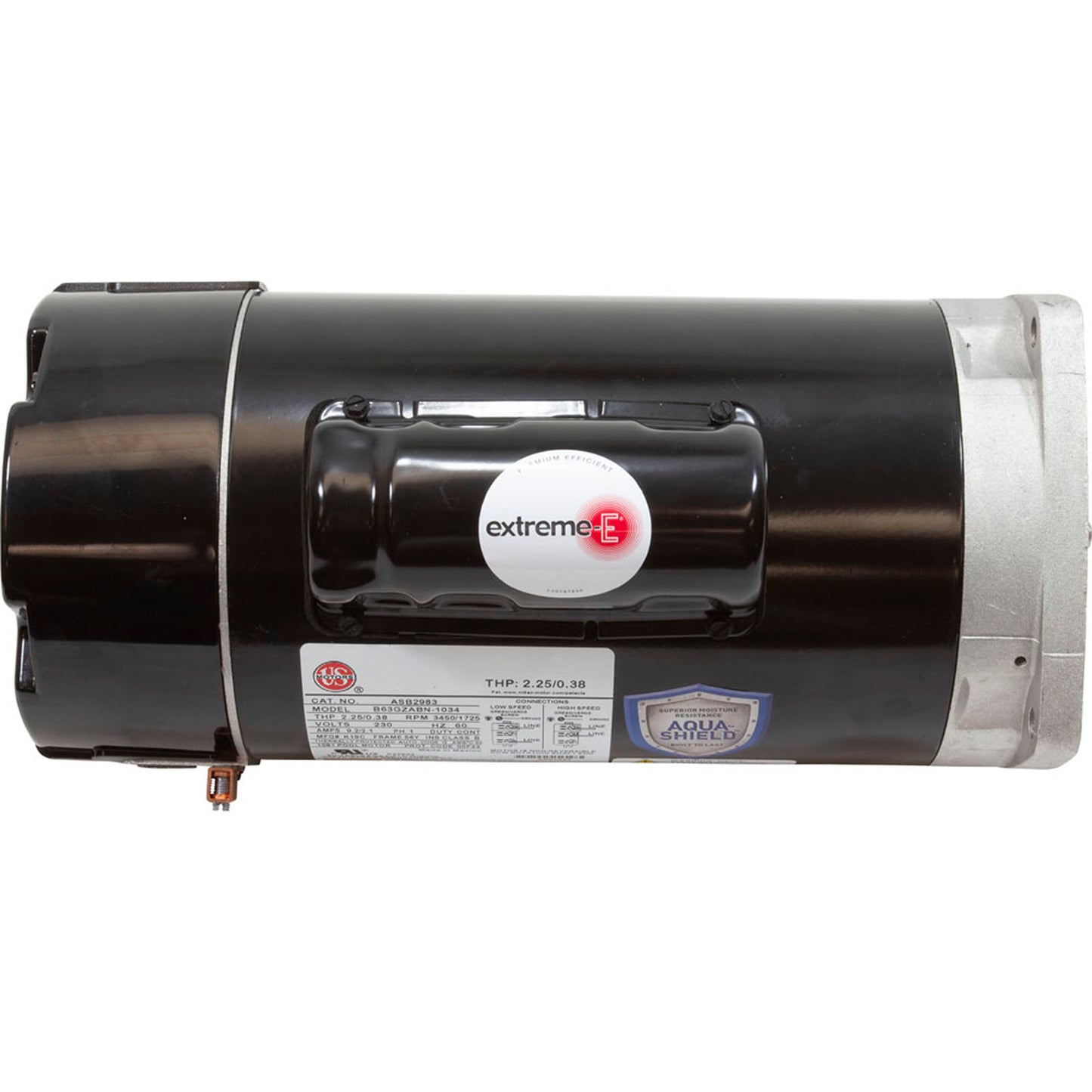 Motor, US Motor, 1.5hp, 2-Spd, 230v, 56YFr, SQFL, Full Rate, PE