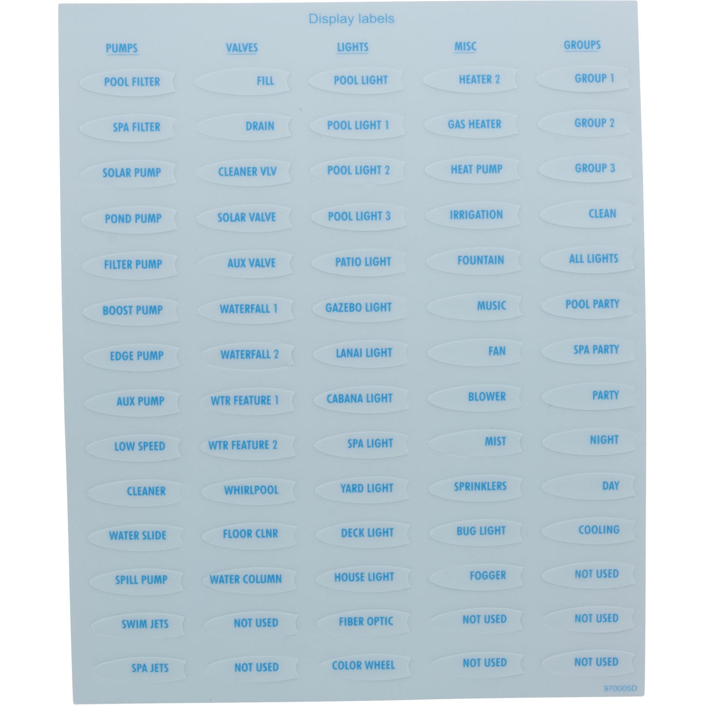 Display, Hayward AquaLogic, Local, PS-16